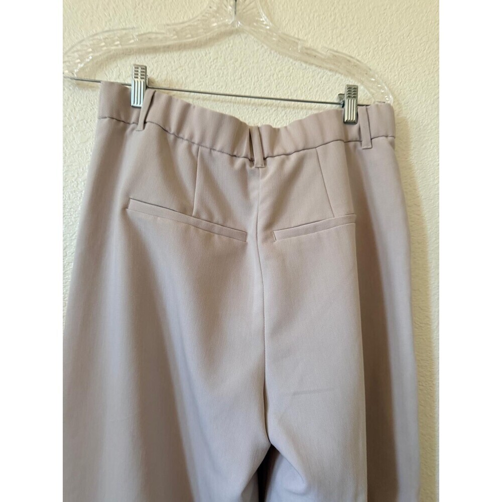 Abercrombie & Fitch Pleated Wide-Leg Dress Pants Beige Womens 31X12 Office - Picture 7 of 16